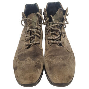 Men's Barracuda Italian Oxford Grey Suede Ankle Boots Size 11 Italy